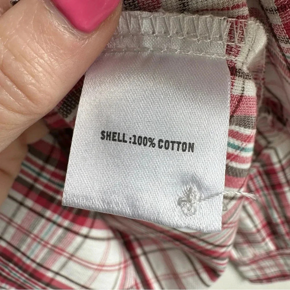 NWT Tomsware Mens Western Button Front Shirt Size 2XL Red White Long Sleeve - Picture 5 of 7